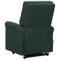 vidaXL Poltrona Alzapersona Verde Scuro Tessuto