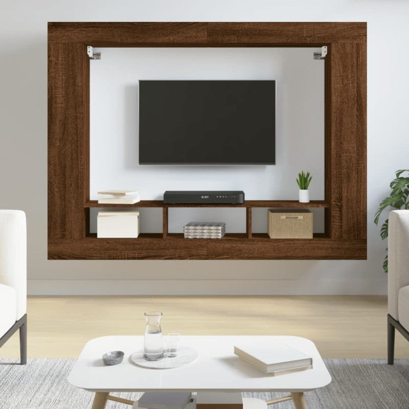 vidaXL Mobile Porta TV Rovere Marrone 152x22x113 cm Legno Multistrato vidaXL Mobile Porta TV Rovere Marrone 152x22x113 cm Legno Multistrato