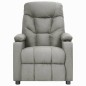 vidaXL Poltrona Reclinabile in Tessuto Grigio Chiaro