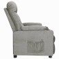 vidaXL Poltrona Reclinabile in Tessuto Grigio Chiaro