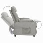 vidaXL Poltrona Reclinabile in Tessuto Grigio Chiaro