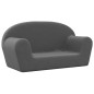vidaXL Divano per Bambini a 2 Posti Antracite in Morbido Peluche vidaXL Divano per Bambini a 2 Posti Antracite in Morbido Peluche