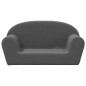 vidaXL Divano per Bambini a 2 Posti Antracite in Morbido Peluche vidaXL Divano per Bambini a 2 Posti Antracite in Morbido Peluche