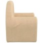 vidaXL Divano Letto per Bambini Crema in Morbido Peluche