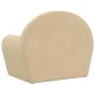 vidaXL Divano Letto per Bambini Crema in Morbido Peluche