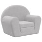 vidaXL Divano per Bambini Grigio Chiaro in Morbido Peluche vidaXL Divano per Bambini Grigio Chiaro in Morbido Peluche