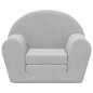 vidaXL Divano per Bambini Grigio Chiaro in Morbido Peluche vidaXL Divano per Bambini Grigio Chiaro in Morbido Peluche