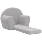 vidaXL Divano per Bambini Grigio Chiaro in Morbido Peluche vidaXL Divano per Bambini Grigio Chiaro in Morbido Peluche