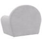 vidaXL Divano per Bambini Grigio Chiaro in Morbido Peluche vidaXL Divano per Bambini Grigio Chiaro in Morbido Peluche