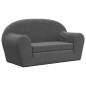 vidaXL Divano Letto per Bambini a 2 Posti Antracite in Morbido Peluche vidaXL Divano Letto per Bambini a 2 Posti Antracite in Morbido Peluche