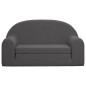 vidaXL Divano Letto per Bambini a 2 Posti Antracite in Morbido Peluche vidaXL Divano Letto per Bambini a 2 Posti Antracite in Morbido Peluche