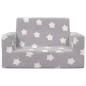 vidaXL Divano per Bambini 2 Posti Grigio Chiaro Stelle Morbido Peluche vidaXL Divano per Bambini 2 Posti Grigio Chiaro Stelle Morbido Peluche