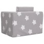 vidaXL Divano Letto Bambini Grigio Chiaro con Stelle Morbido Peluche vidaXL Divano Letto Bambini Grigio Chiaro con Stelle Morbido Peluche