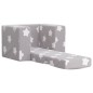 vidaXL Divano Letto Bambini Grigio Chiaro con Stelle Morbido Peluche vidaXL Divano Letto Bambini Grigio Chiaro con Stelle Morbido Peluche