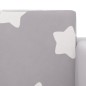 vidaXL Divano Letto Bambini Grigio Chiaro con Stelle Morbido Peluche vidaXL Divano Letto Bambini Grigio Chiaro con Stelle Morbido Peluche
