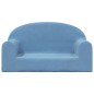 vidaXL Divano per Bambini a 2 Posti Blu in Morbido Peluche vidaXL Divano per Bambini a 2 Posti Blu in Morbido Peluche