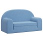 vidaXL Divano Letto per Bambini a 2 Posti Blu in Morbido Peluche vidaXL Divano Letto per Bambini a 2 Posti Blu in Morbido Peluche