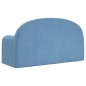 vidaXL Divano Letto per Bambini a 2 Posti Blu in Morbido Peluche vidaXL Divano Letto per Bambini a 2 Posti Blu in Morbido Peluche