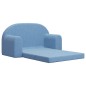 vidaXL Divano Letto per Bambini a 2 Posti Blu in Morbido Peluche vidaXL Divano Letto per Bambini a 2 Posti Blu in Morbido Peluche