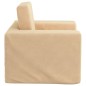 vidaXL Divano Letto per Bambini Crema in Morbido Peluche