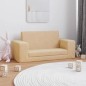 vidaXL Divano Letto per Bambini a 2 Posti Crema in Morbido Peluche vidaXL Divano Letto per Bambini a 2 Posti Crema in Morbido Peluche