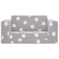 vidaXL Divano per Bambini 2 Posti Grigio Chiaro Stelle Morbido Peluche vidaXL Divano per Bambini 2 Posti Grigio Chiaro Stelle Morbido Peluche
