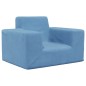 vidaXL Divano per Bambini Blu in Morbido Peluche vidaXL Divano per Bambini Blu in Morbido Peluche