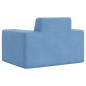 vidaXL Divano per Bambini Blu in Morbido Peluche vidaXL Divano per Bambini Blu in Morbido Peluche