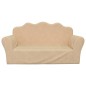 vidaXL Divano per Bambini a 2 Posti Crema in Morbido Peluche vidaXL Divano per Bambini a 2 Posti Crema in Morbido Peluche