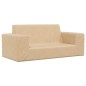 vidaXL Divano per Bambini a 2 Posti Crema in Morbido Peluche vidaXL Divano per Bambini a 2 Posti Crema in Morbido Peluche
