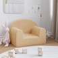 vidaXL Divano per Bambini Crema in Morbido Peluche vidaXL Divano per Bambini Crema in Morbido Peluche