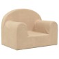 vidaXL Divano per Bambini Crema in Morbido Peluche vidaXL Divano per Bambini Crema in Morbido Peluche