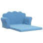 vidaXL Divano Letto per Bambini a 2 Posti Blu in Morbido Peluche vidaXL Divano Letto per Bambini a 2 Posti Blu in Morbido Peluche