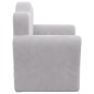 vidaXL Divano per Bambini Grigio Chiaro in Morbido Peluche vidaXL Divano per Bambini Grigio Chiaro in Morbido Peluche