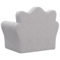 vidaXL Divano per Bambini Grigio Chiaro in Morbido Peluche vidaXL Divano per Bambini Grigio Chiaro in Morbido Peluche