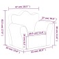 vidaXL Divano per Bambini Grigio Chiaro in Morbido Peluche vidaXL Divano per Bambini Grigio Chiaro in Morbido Peluche