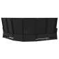 vidaXL Divano Angolare Reclinabile con Cuscini in Polyrattan Nero vidaXL Divano Angolare Reclinabile con Cuscini in Polyrattan Nero