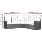 vidaXL Divano Angolare Reclinabile con Cuscini in Polyrattan Nero vidaXL Divano Angolare Reclinabile con Cuscini in Polyrattan Nero