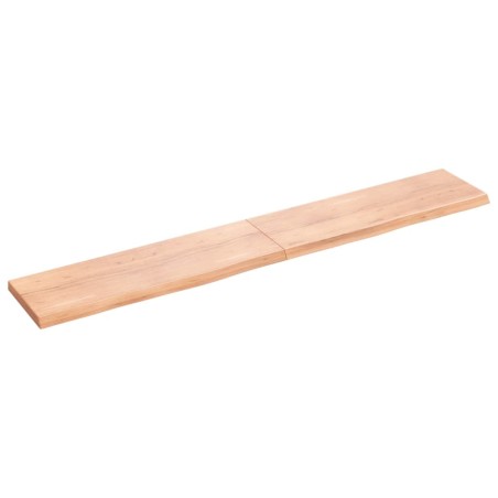 vidaXL Piano Bagno Marrone 180x30x(2-4) cm Legno Massello Trattato