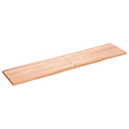 vidaXL Piano Bagno Marrone 180x40x(2-4) cm Legno Massello Trattato