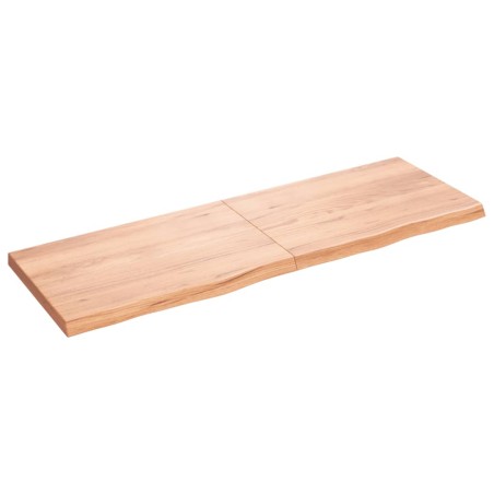 vidaXL Piano Bagno Marrone 180x60x(2-6) cm Legno Massello Trattato