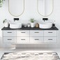 vidaXL Piano Bagno Marrone Scuro 200x60x(2-4)cm Legno Trattato