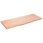 vidaXL Piano Bagno Marrone Chiaro 100x40x2 cm Legno Massello Trattato vidaXL Piano Bagno Marrone Chiaro 100x40x2 cm Legno Massello Trattato