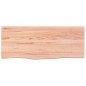 vidaXL Piano Bagno Marrone Chiaro 100x40x2 cm Legno Massello Trattato vidaXL Piano Bagno Marrone Chiaro 100x40x2 cm Legno Massello Trattato