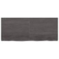 vidaXL Piano Bagno Marrone Scuro 120x50x(2-6)cm Legno Trattato