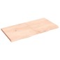 vidaXL Piano Bagno 120x60x(2-4) cm in Legno Massello Non Trattato