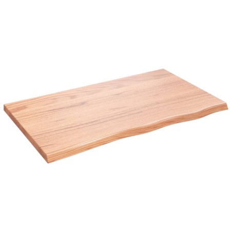 vidaXL Piano Bagno Marrone 100x60x(2-4) cm Legno Massello Trattato