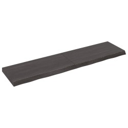 vidaXL Piano Bagno Marrone Scuro 160x40x(2-6))cm Legno Trattato