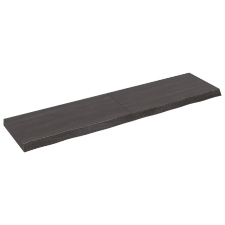 vidaXL Piano Bagno Marrone Scuro 160x40x(2-6))cm Legno Trattato