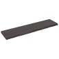 vidaXL Piano Bagno Marrone Scuro 160x40x(2-6))cm Legno Trattato